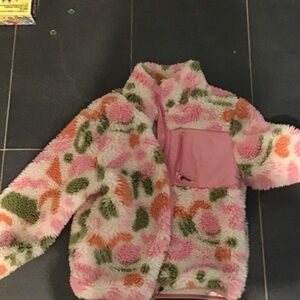 Kids Fleece Jacket - Pink, Green, and Orange